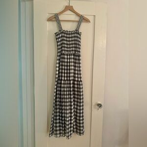 THE GREAT Smocked Gingham dress